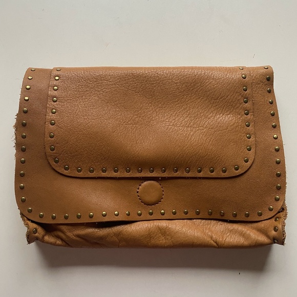 Linea Pelle Tan Studded Crossbody - Picture 2 of 7